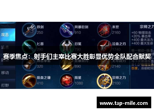 赛季焦点：射手们主宰比赛大胜彰显优势全队配合默契